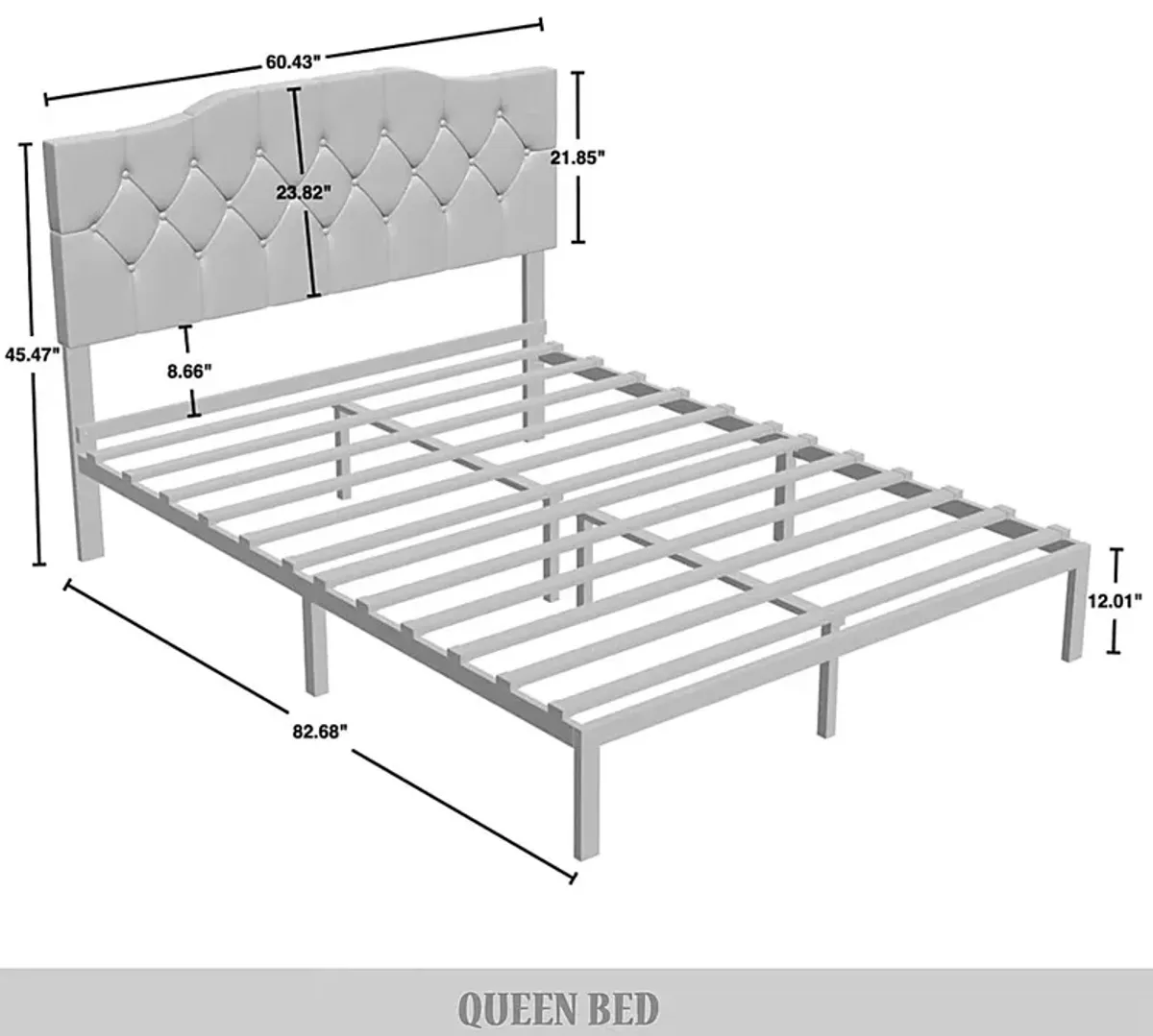 Leveson Black Queen Bed