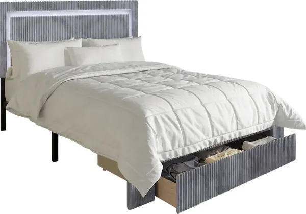 Ligon Gray Queen Bed with Storage