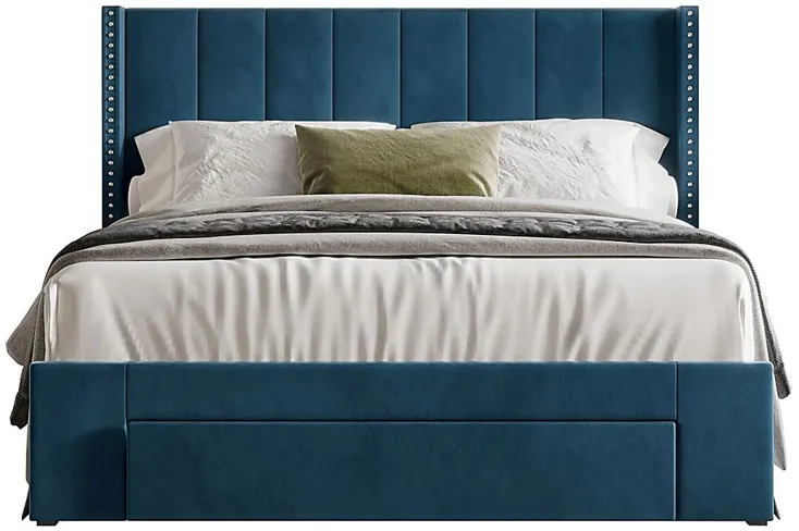 Lischey Blue Queen Bed