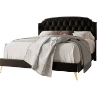 Louviers Black Queen Bed