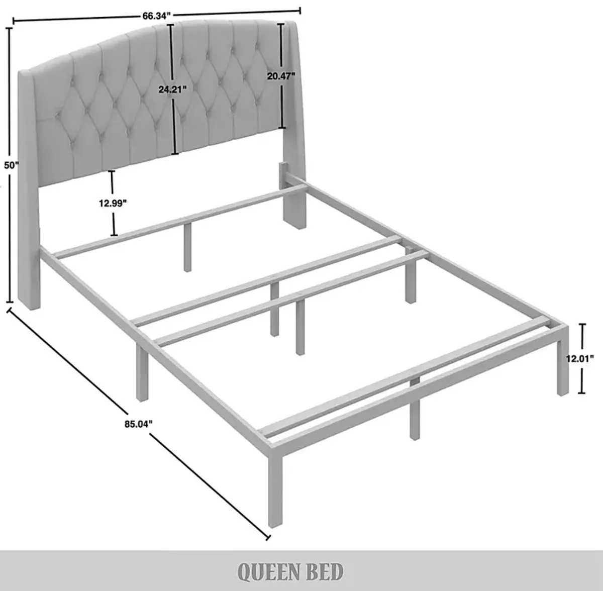 Martway Charcoal 3 PC Queen Bedroom Set