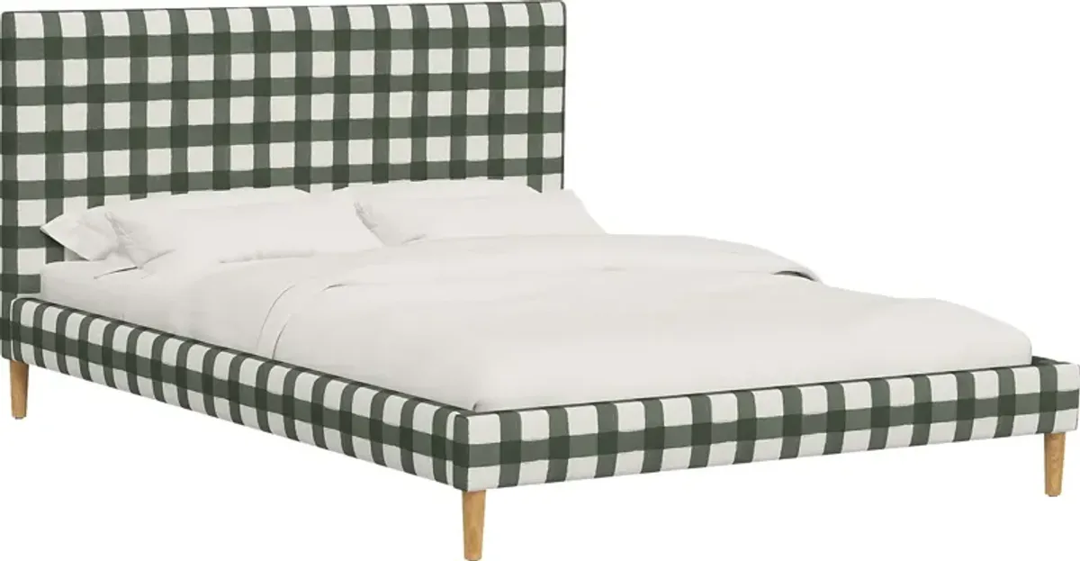 Cenwyn Green King Platform Bed