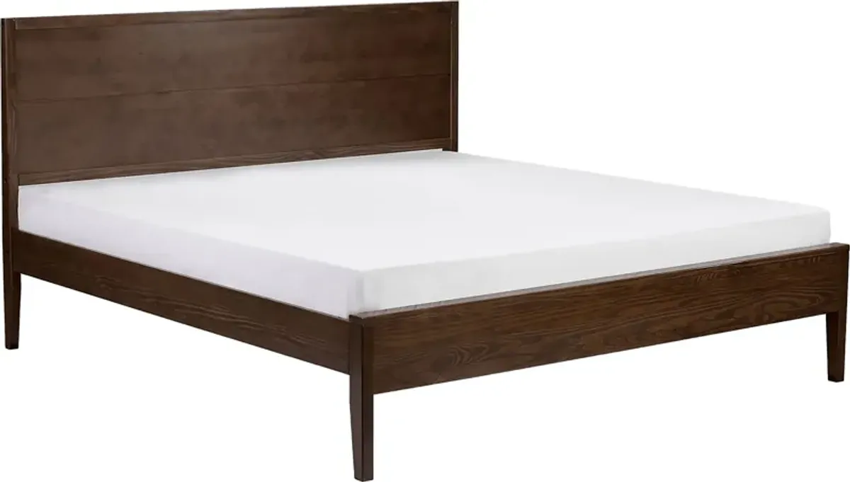 Learitt Walnut King Platform Bed