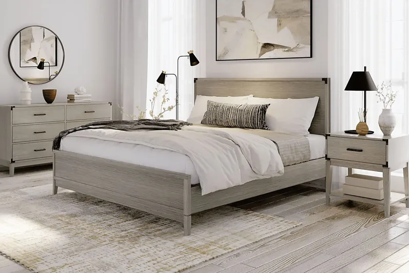 Natoma Gray King Platform Bed