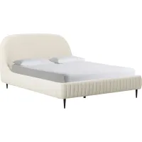 Calstan Cream King Upholstered Bed
