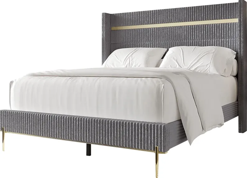 Lilypadway Gray King Bed