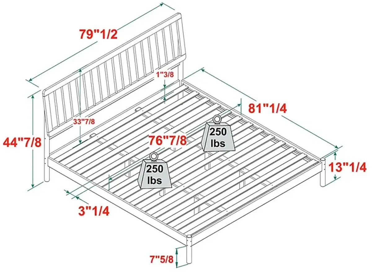 Tullgean Black King Bed