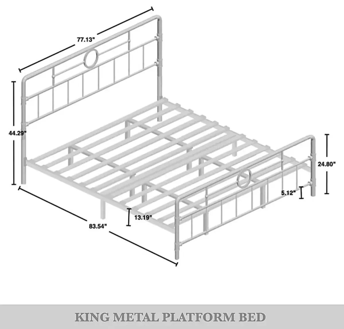 Oceanwell Black King Bed