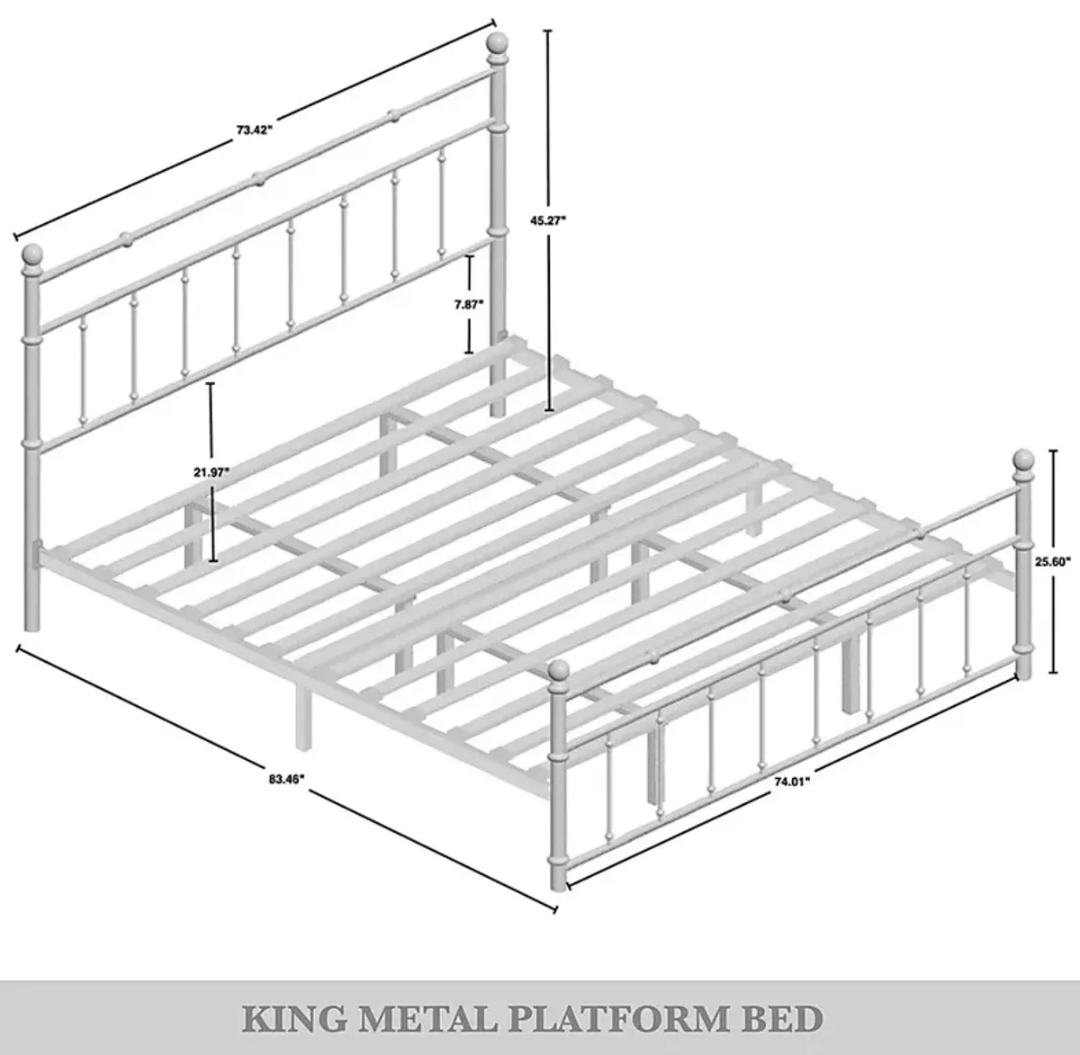 Griffincast White King Bed