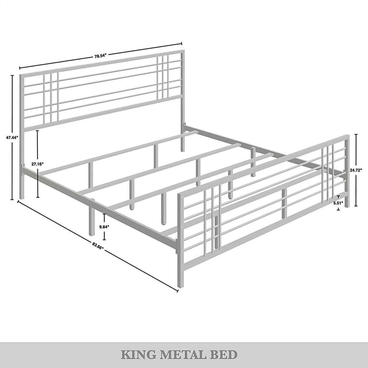 Alpires Black King Bed