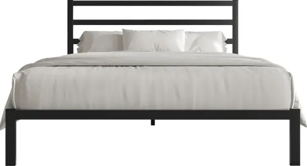 Mazefruit Black King Bed