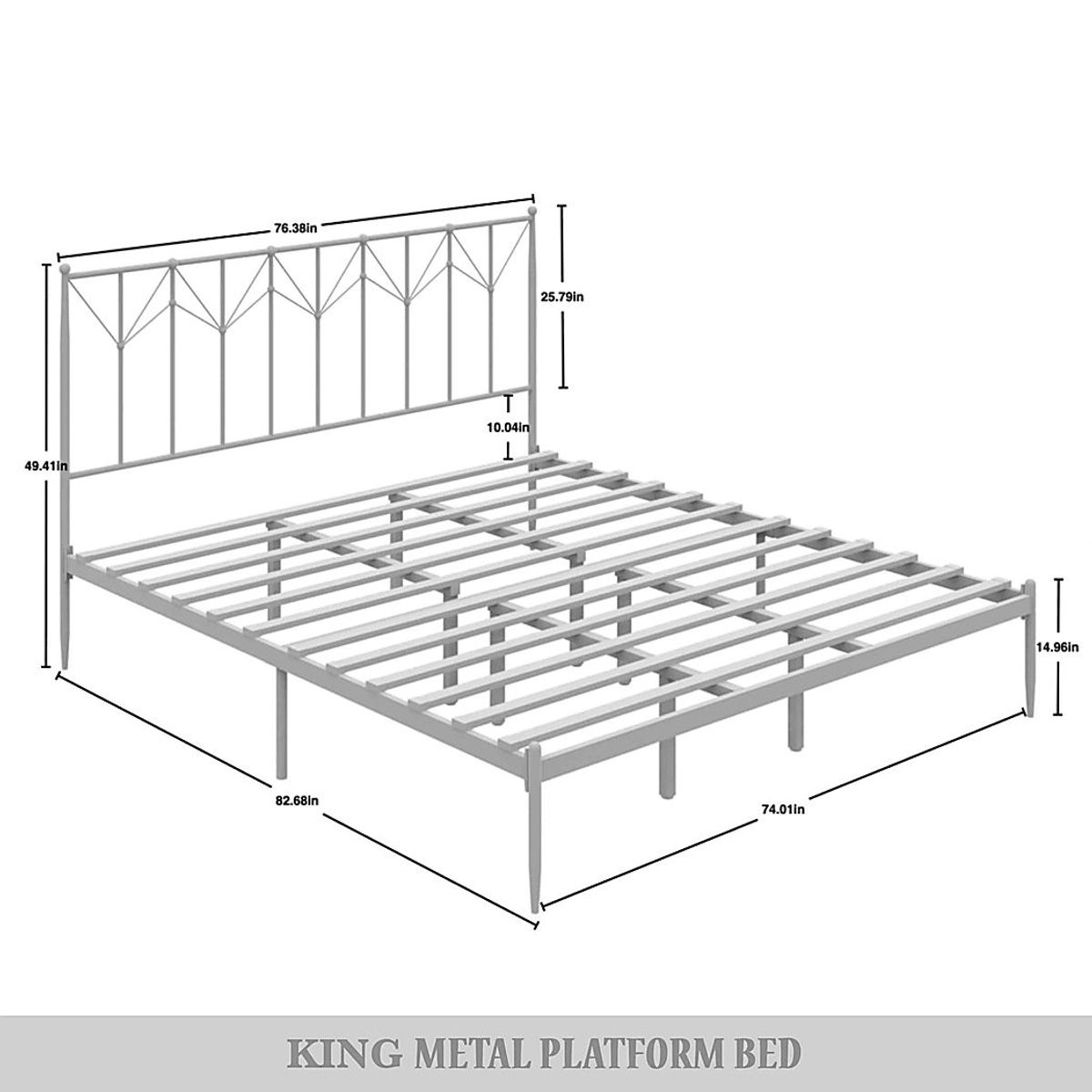 Yewair Black King Bed