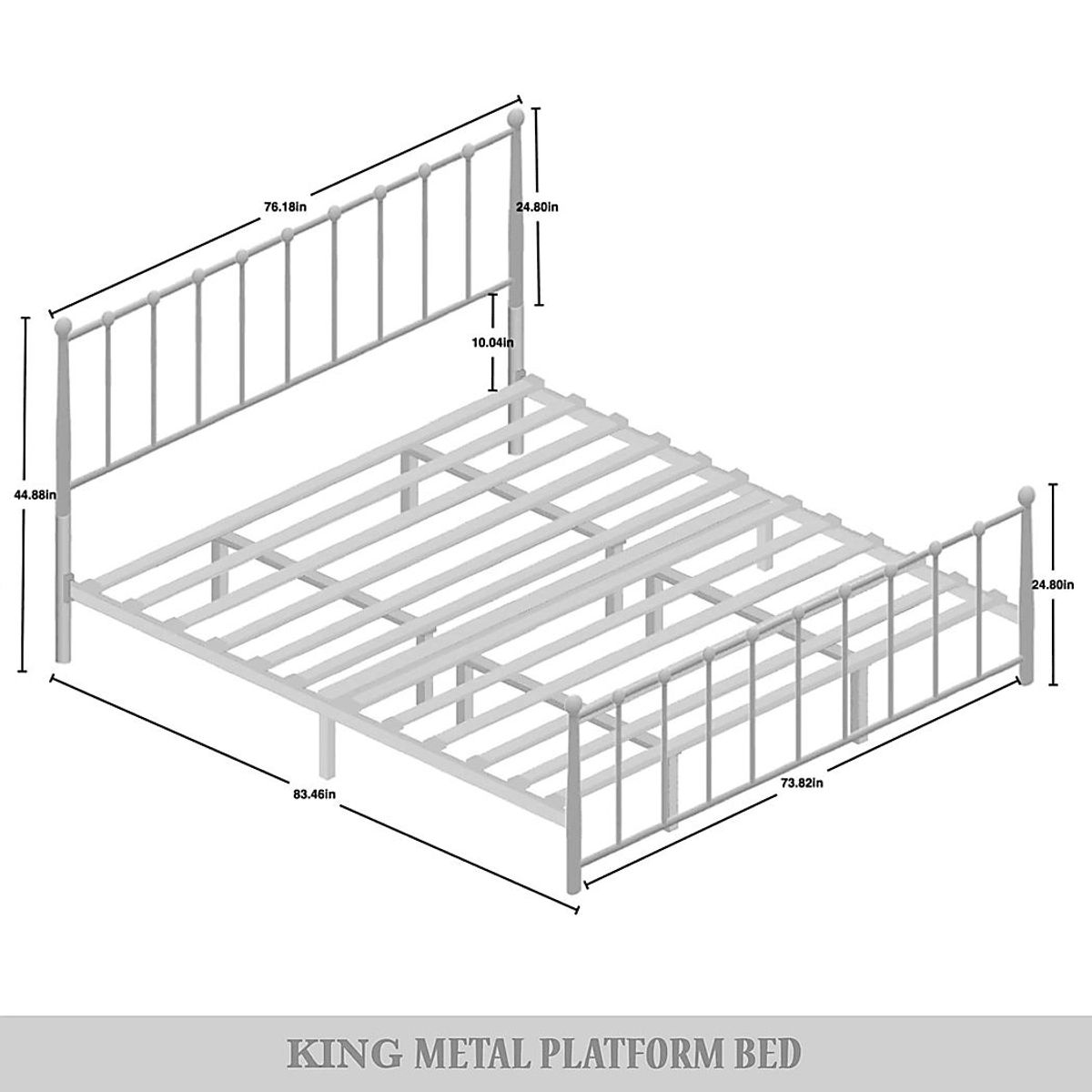 Pixelfly White King Bed