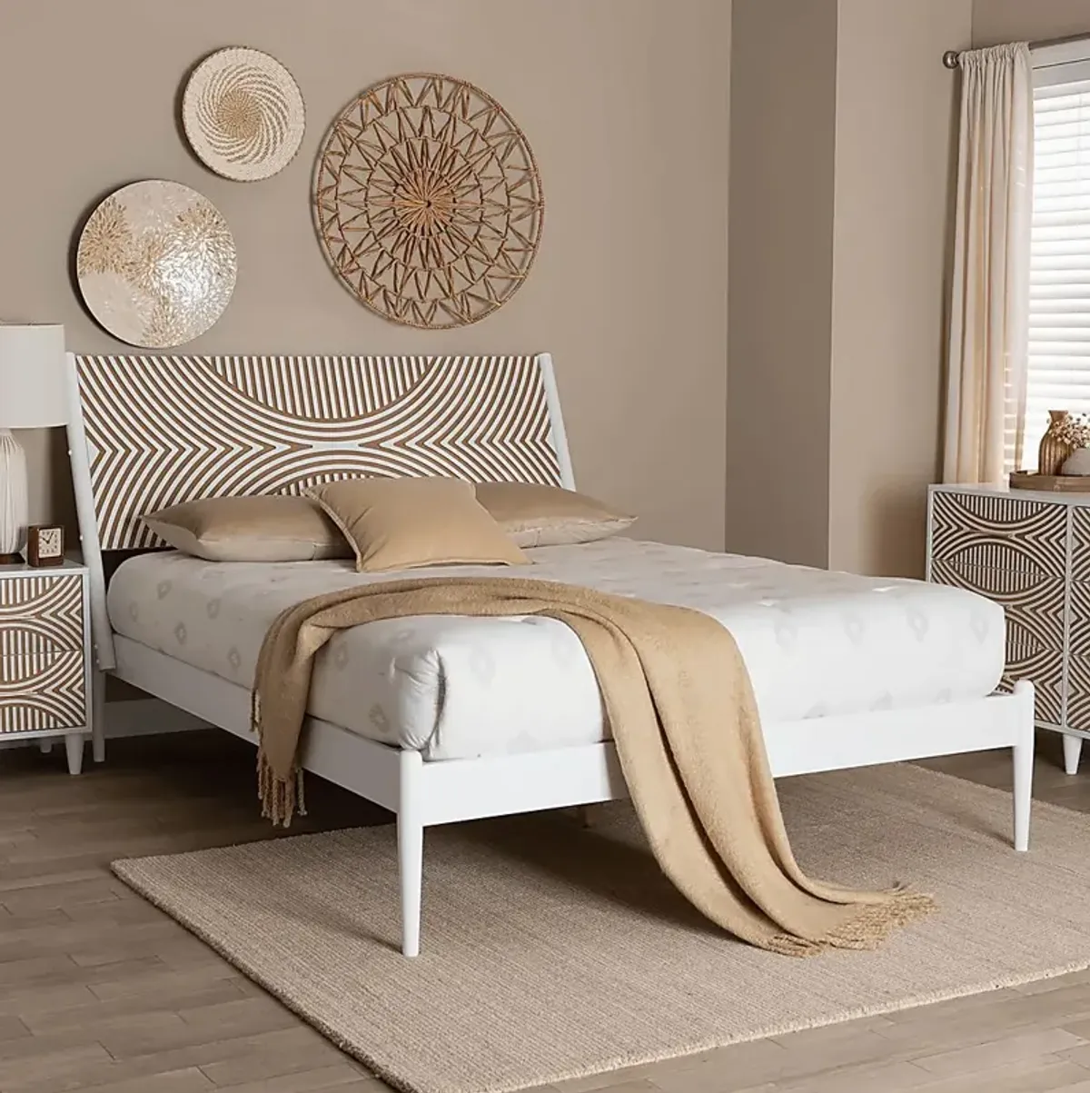 Naugle White King Bed