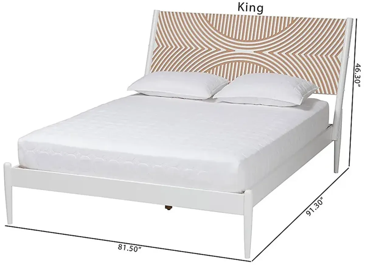 Naugle White King Bed