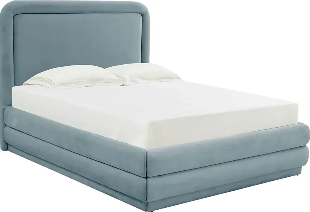 Angelwing Blue King Bed