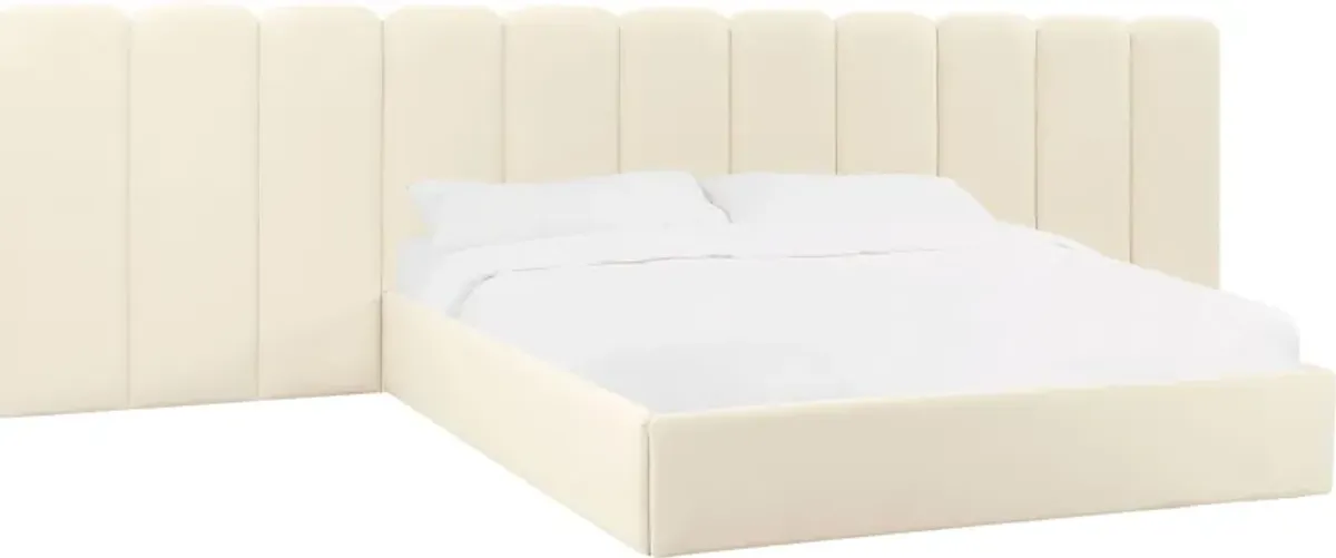 Bronzegate Cream King Bed with Wings by Rooms To Go