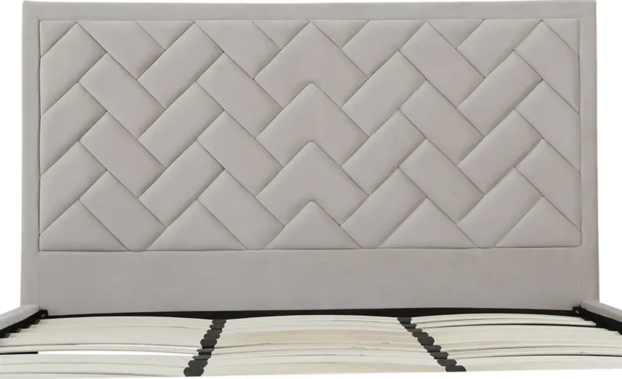 Bevra Light Gray King Bed Rooms To Go | Furniture.com