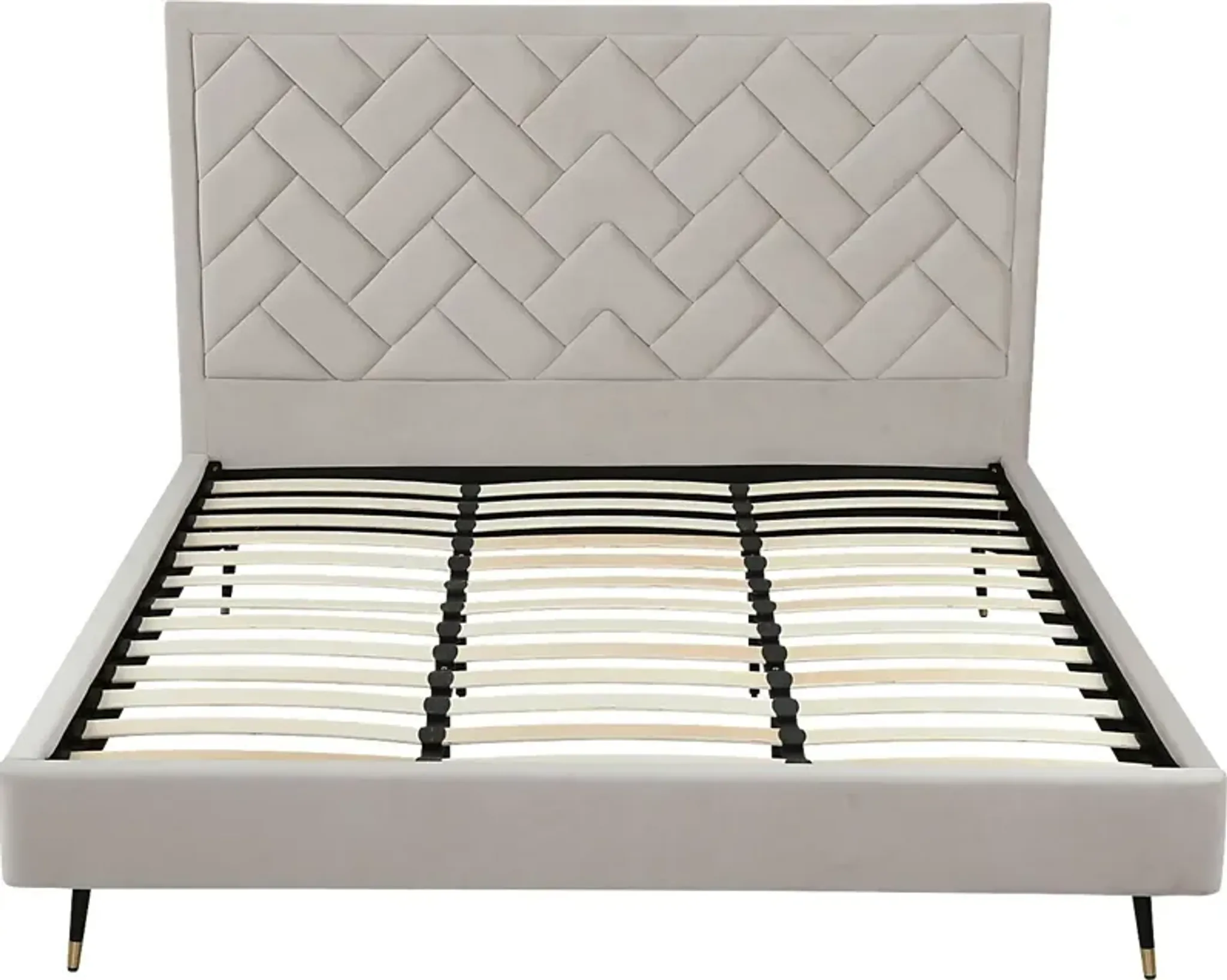 Bevra Light Gray King Bed Rooms To Go | Furniture.com