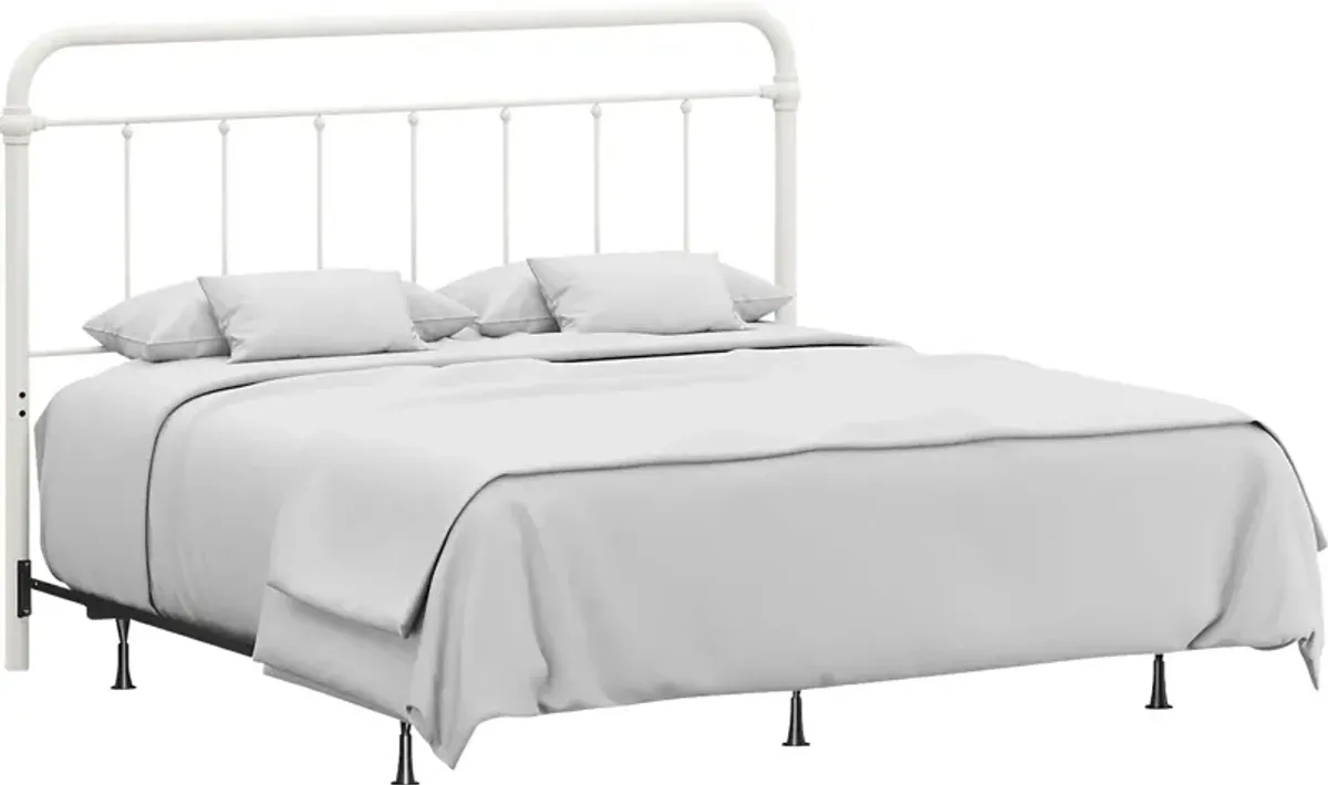 Leveni White King Bed