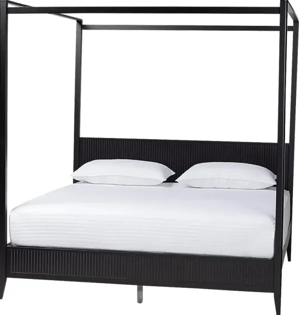Steagall Black King Canopy Bed