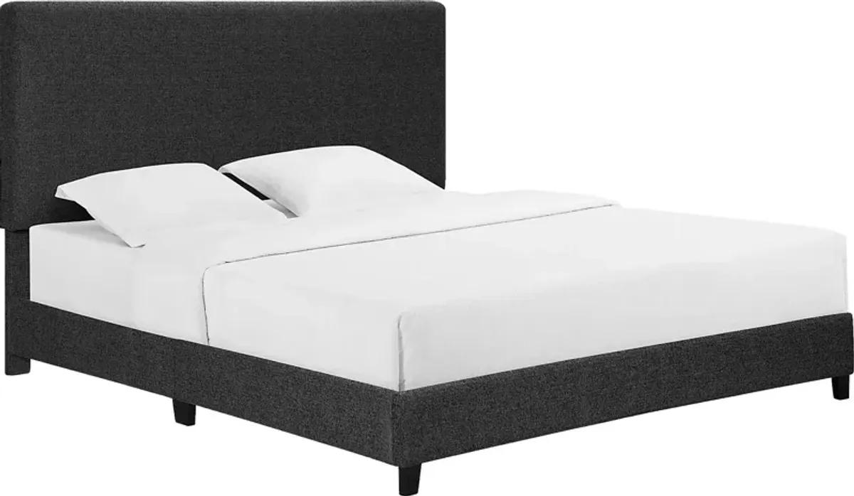 Fyna Gray King Upholstered Bed