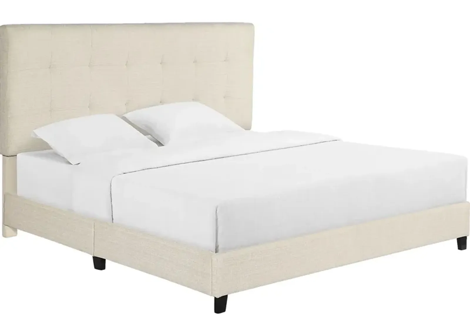 Valria Beige King Upholstered Bed