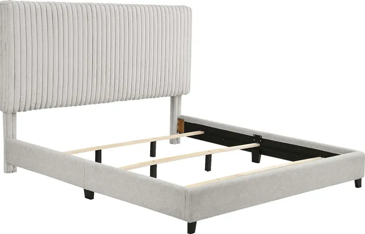 Cerau Gray King Upholstered Bed