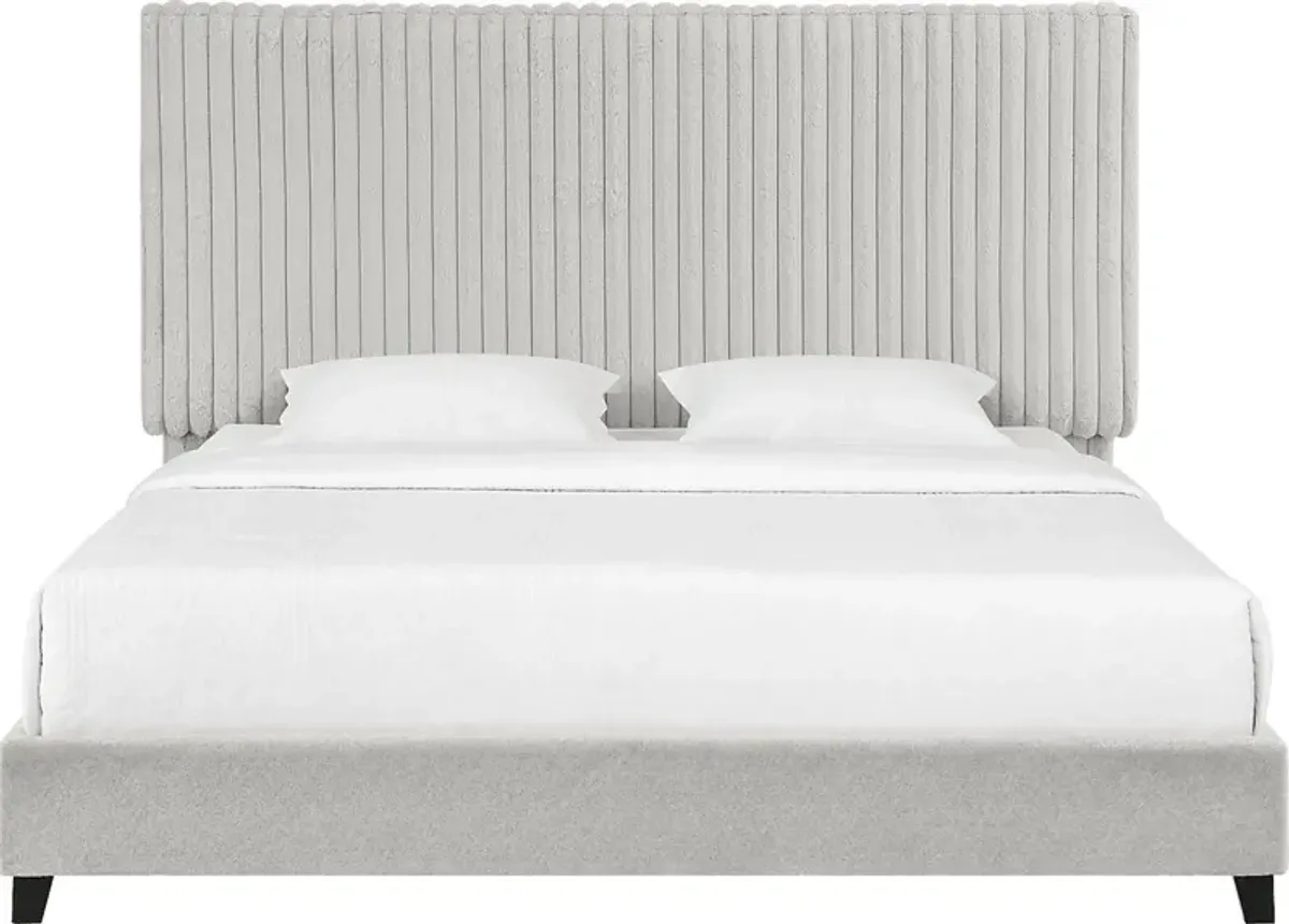 Cerau Gray King Upholstered Bed