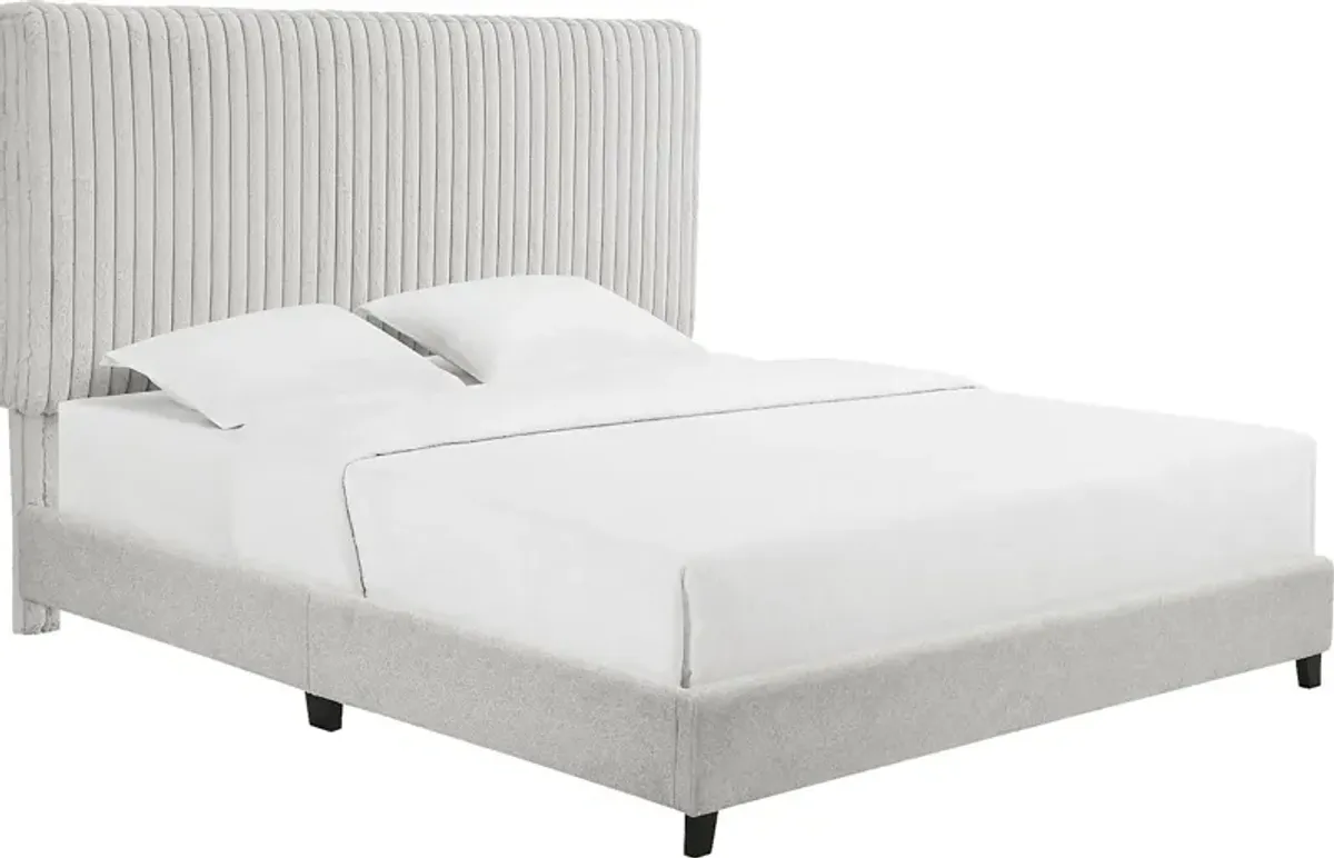 Cerau Gray King Upholstered Bed