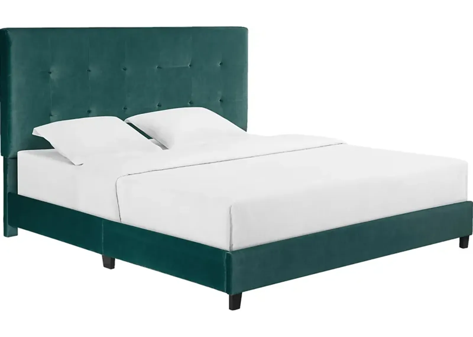 Valria Green King Upholstered Bed