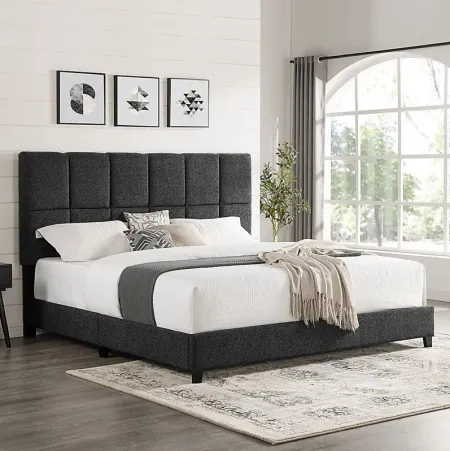 Briya Gray King Upholstered Bed