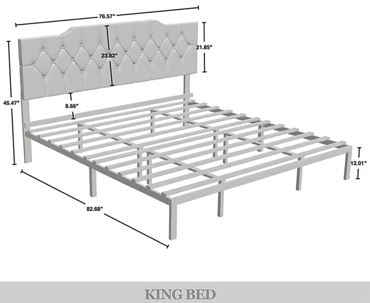 Leveson Black King Bed