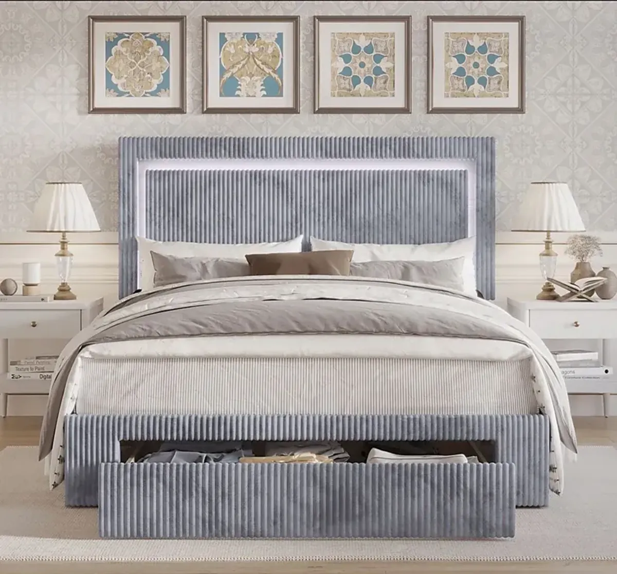 Ligon Gray King Bed