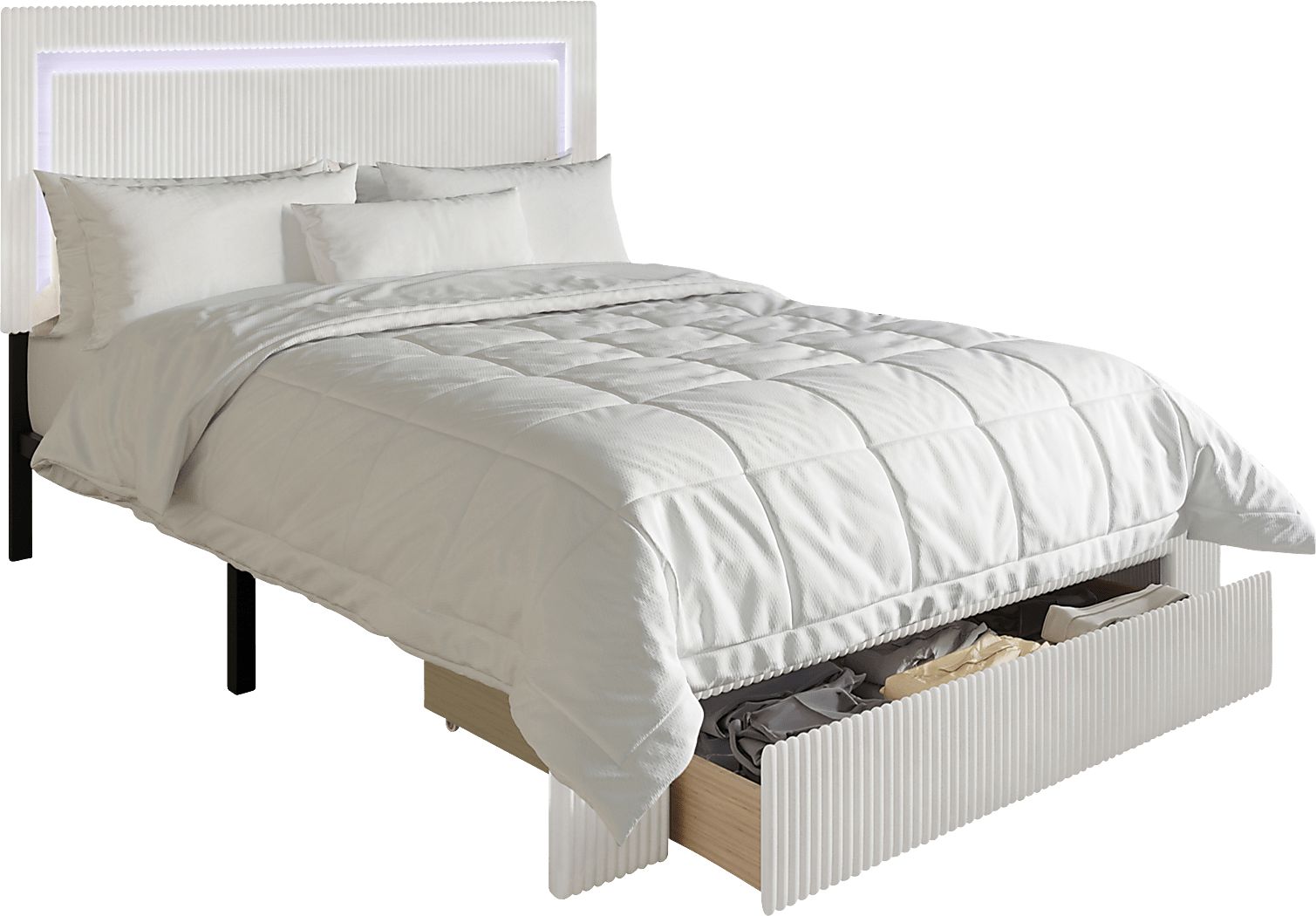 Ligon White King Bed