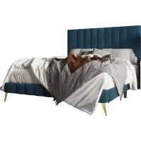Coleta Blue King Bed