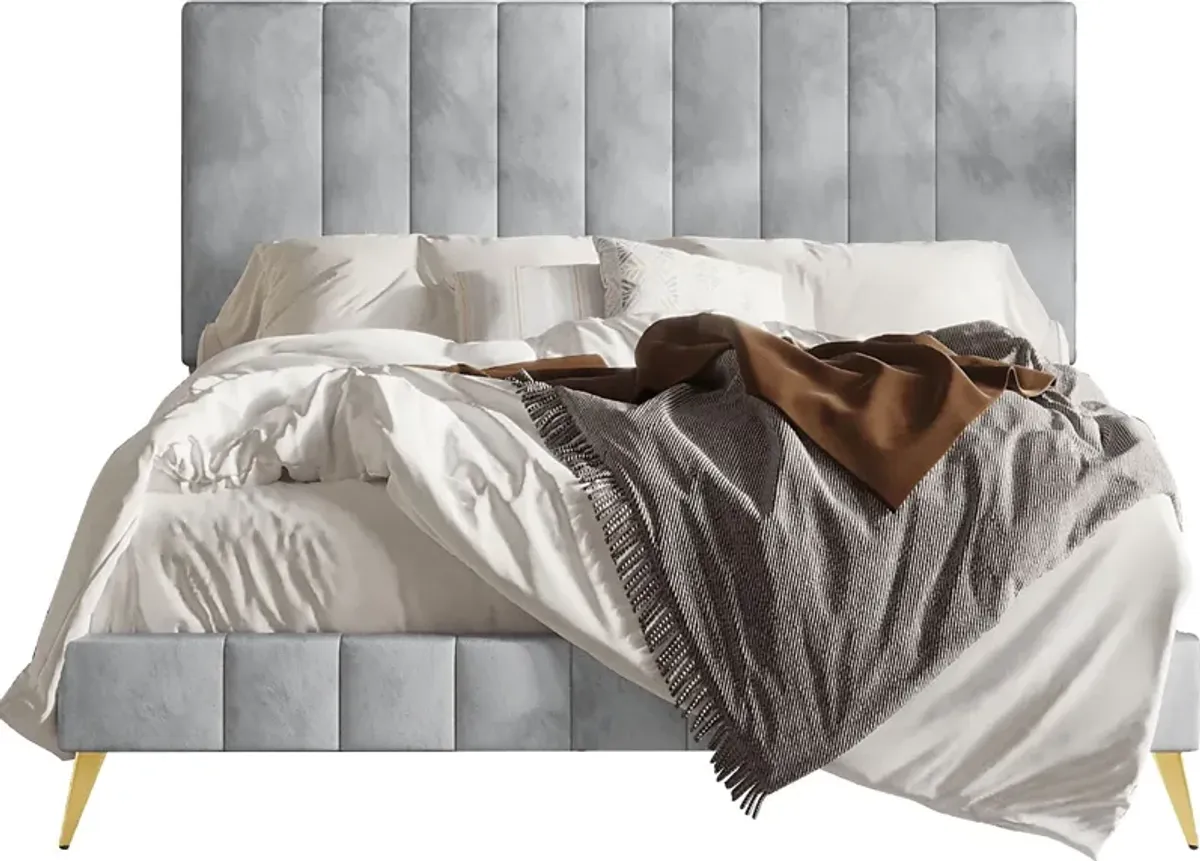 Coleta Light Gray King Bed