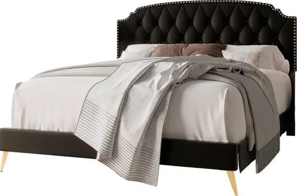 Louviers Black King Bed