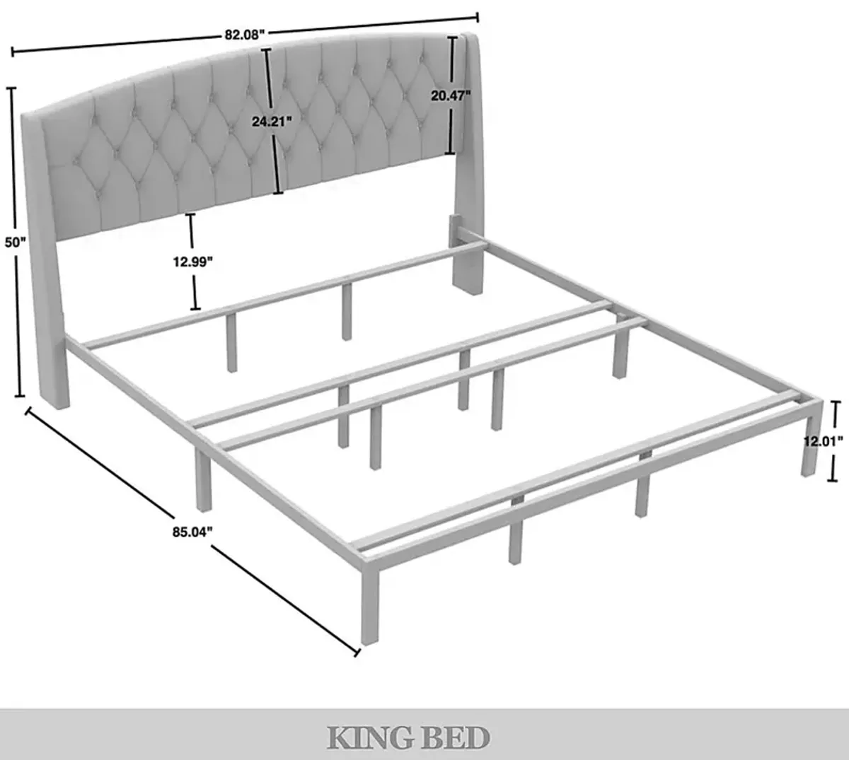 Martway Charcoal 3 PC King Bedroom Set