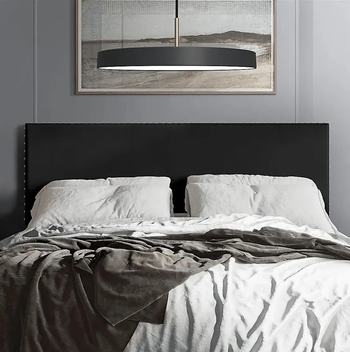 Romtaraes Black Twin Headboard