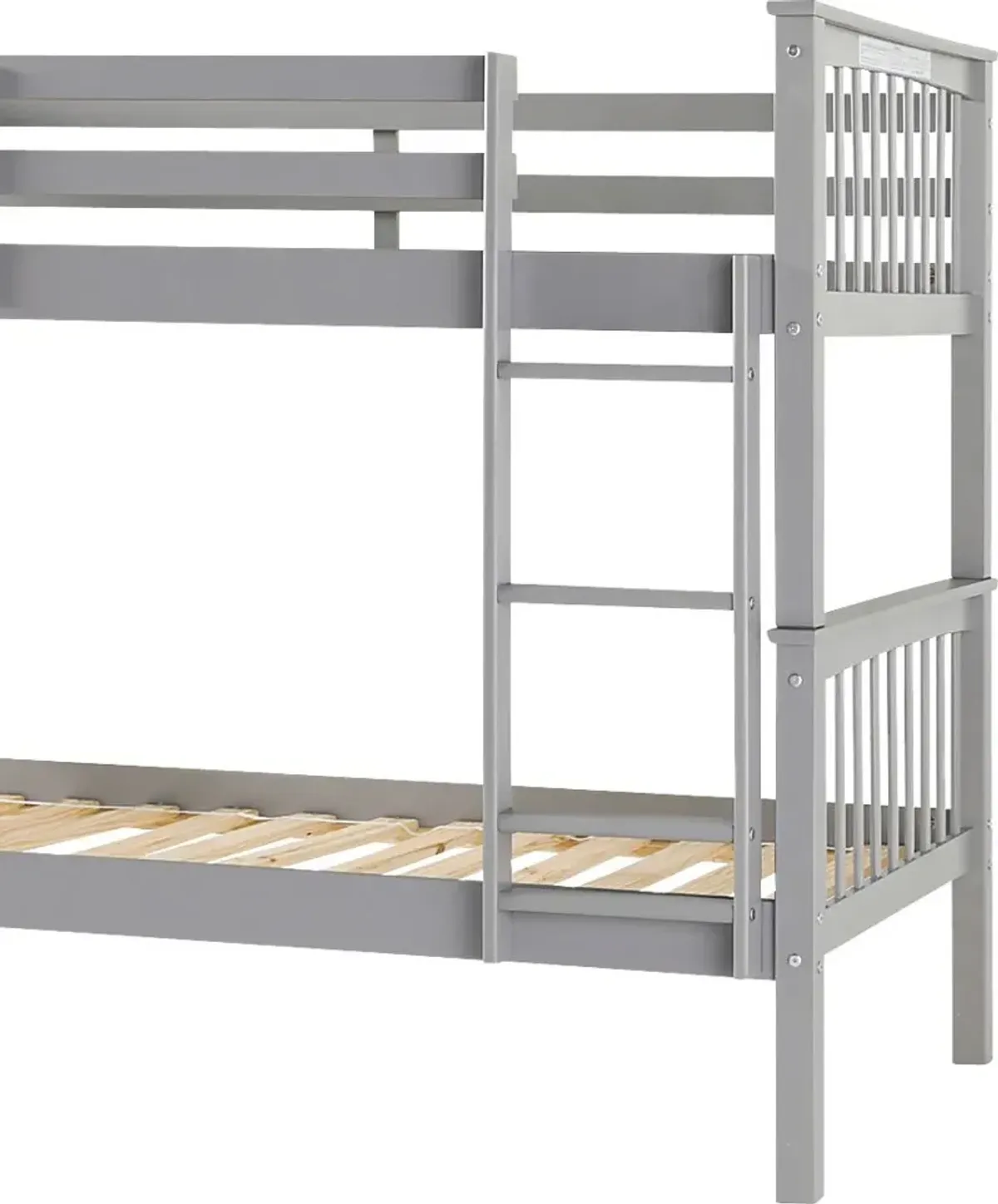 Kids Bobterry Gray Twin Bunk Bed