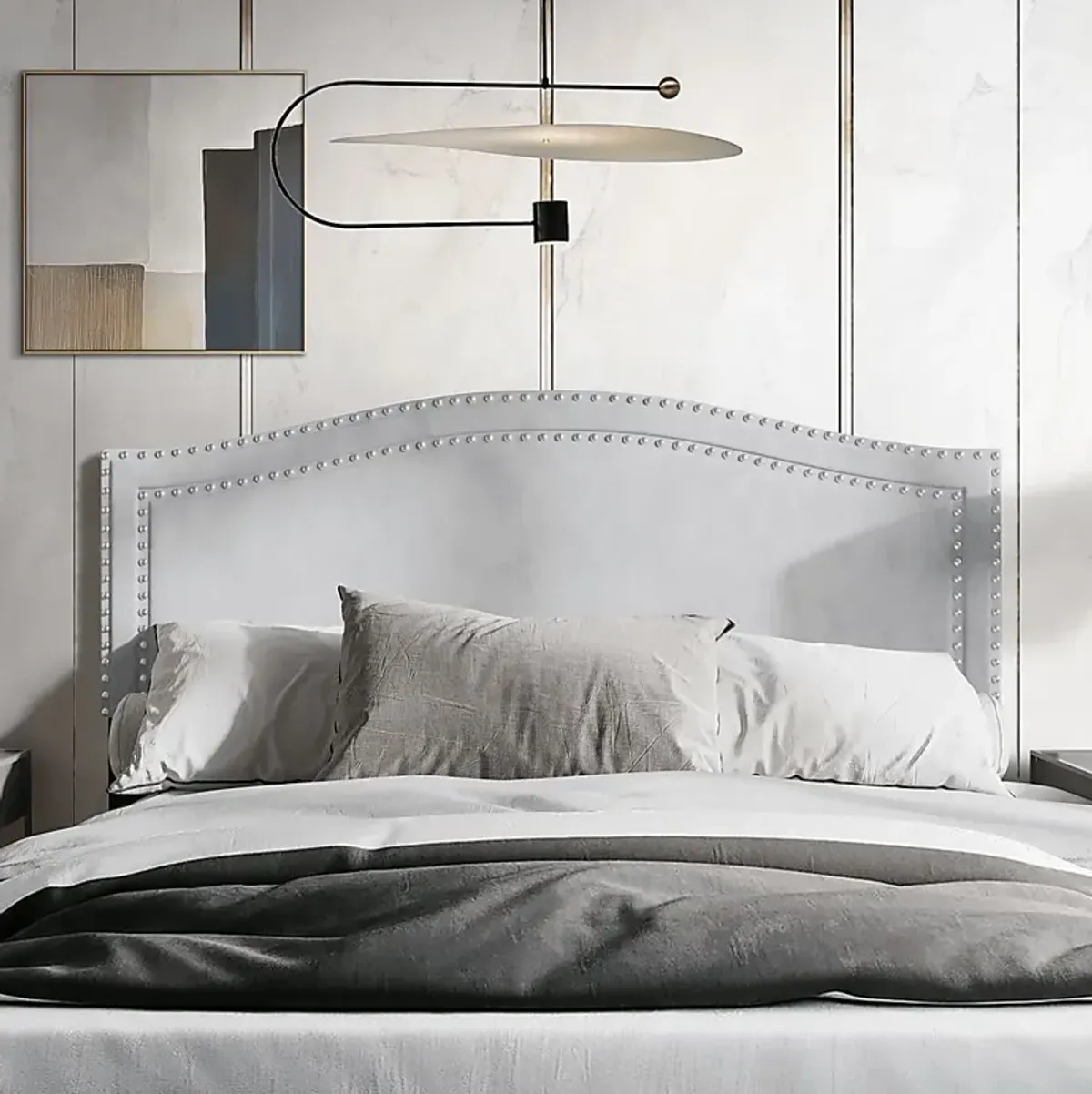 Maness Gray Twin Headboard