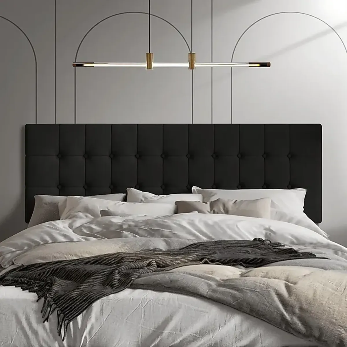 Waylon Black Twin Headboard