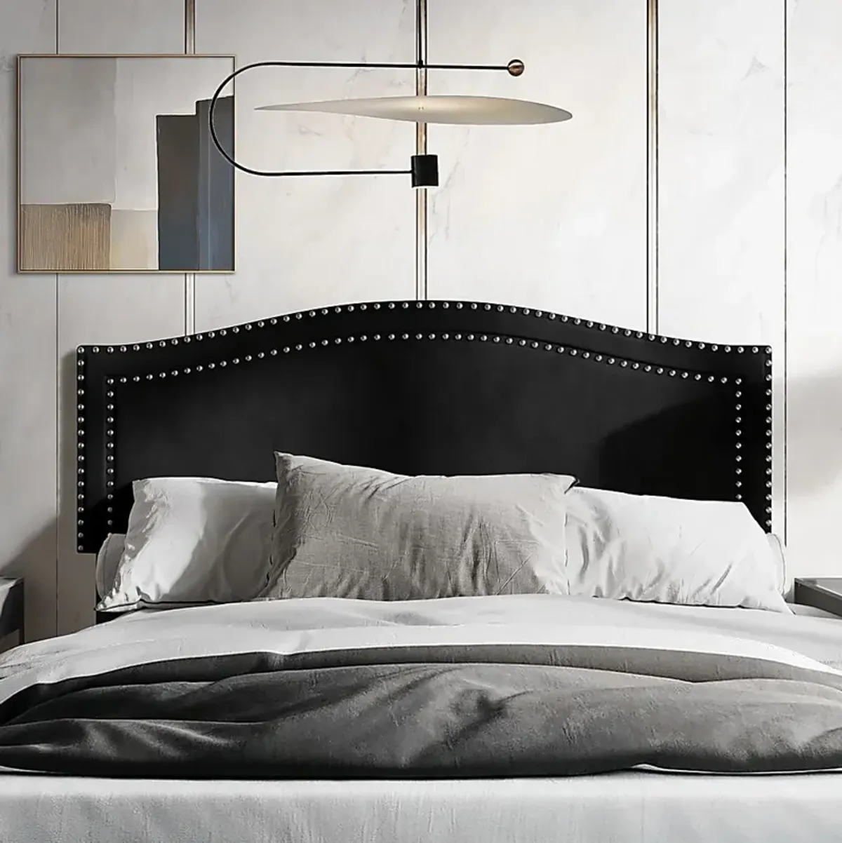 Maness Black Twin Headboard