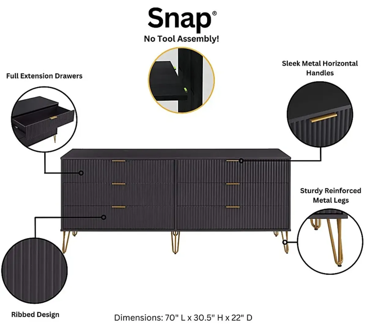 Trimper I Black Dresser