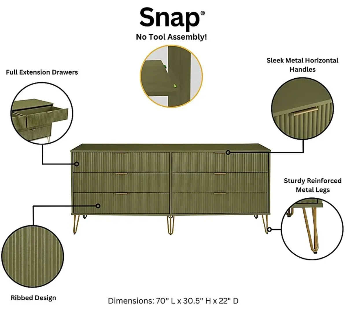 Trimper I Green Dresser