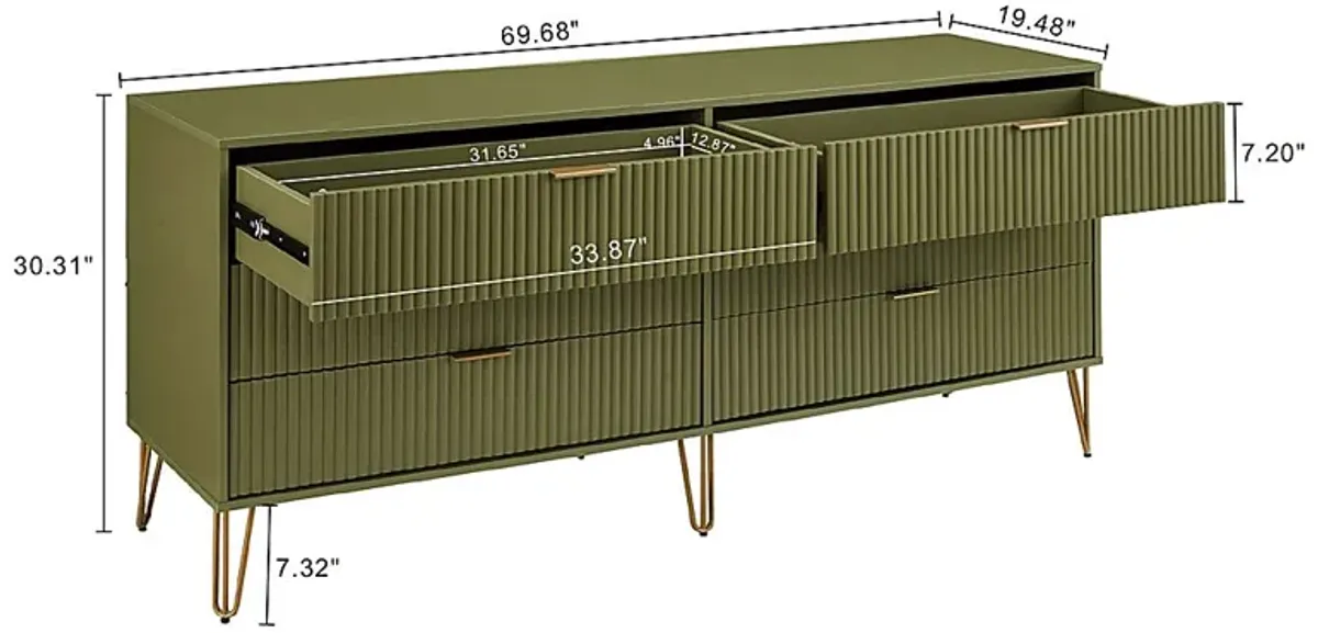 Trimper I Green Dresser