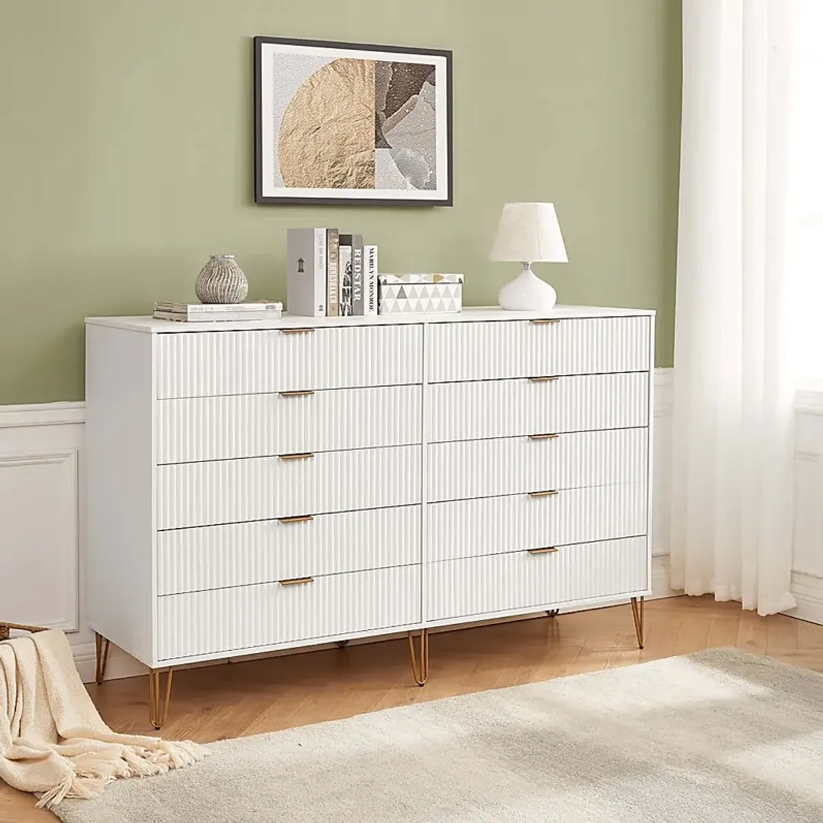 Trimper II White Dresser