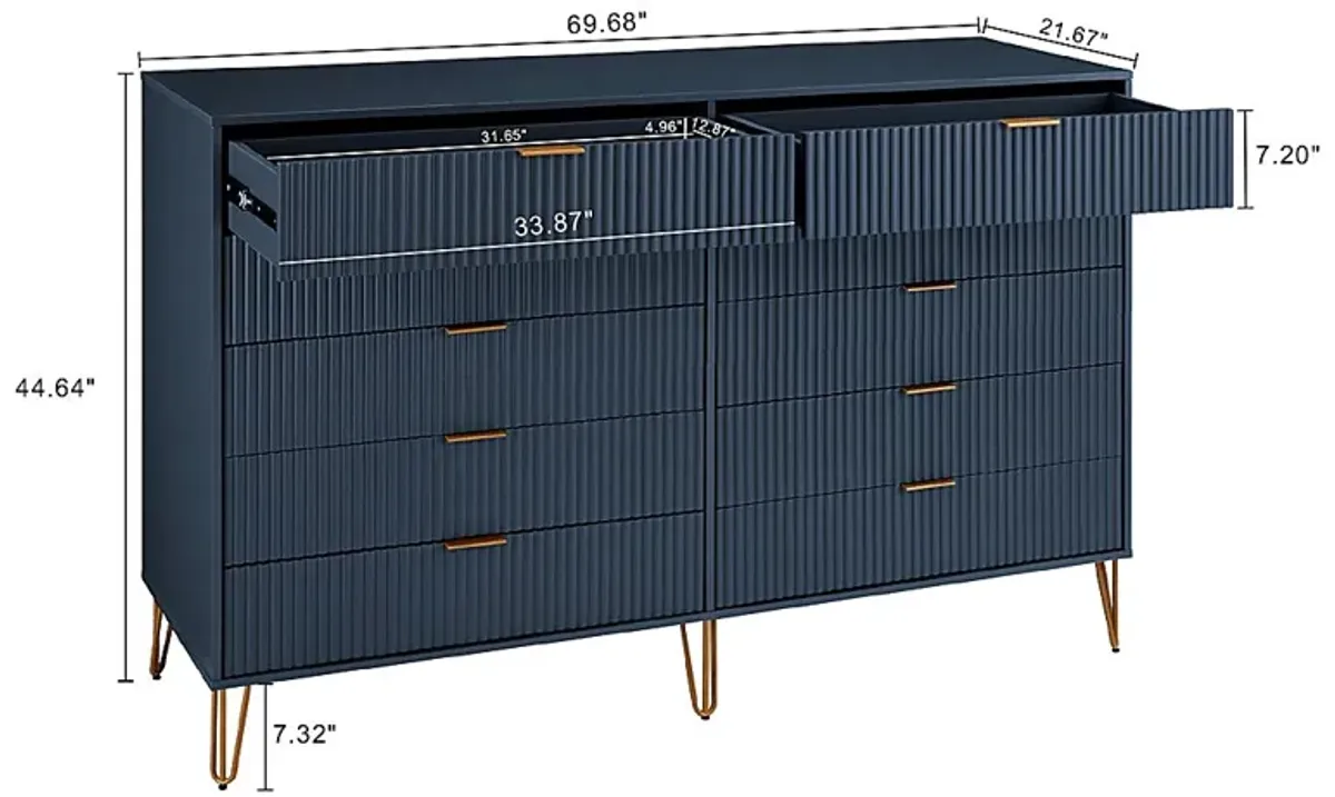 Trimper II Midnight Blue Dresser