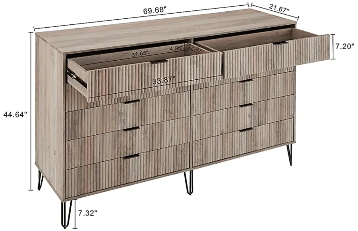 Trimper II Gray Dresser